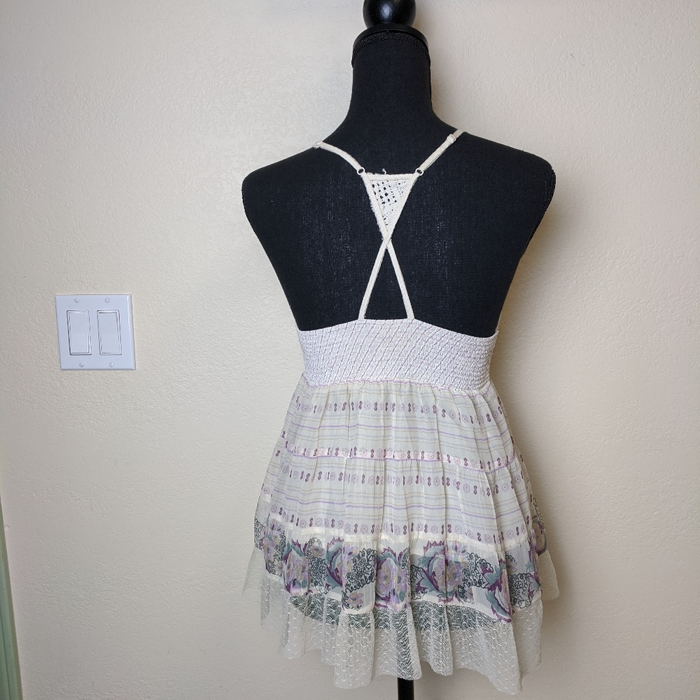 Free People Cream Floral Embroidered Strappy Tank - Picture 3 of 5